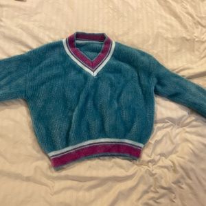 Indigo blue short Sweater